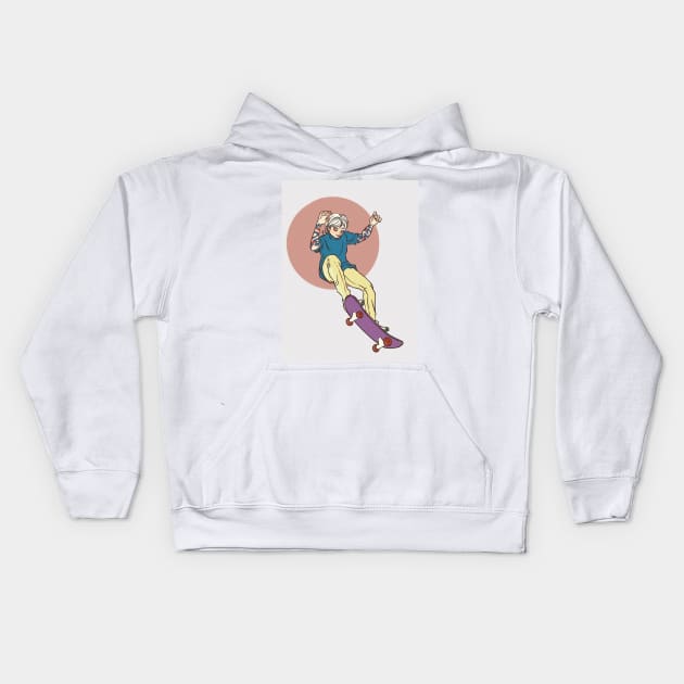 Skateboard Kids Hoodie by KaylaPhan